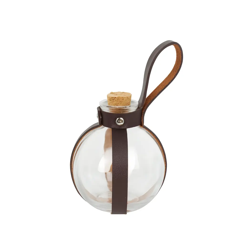 Skórzany uchwyt z butelką – styl medieval / czarownica