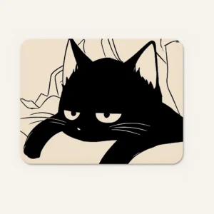 Podkładka pod mysz – czarny kot